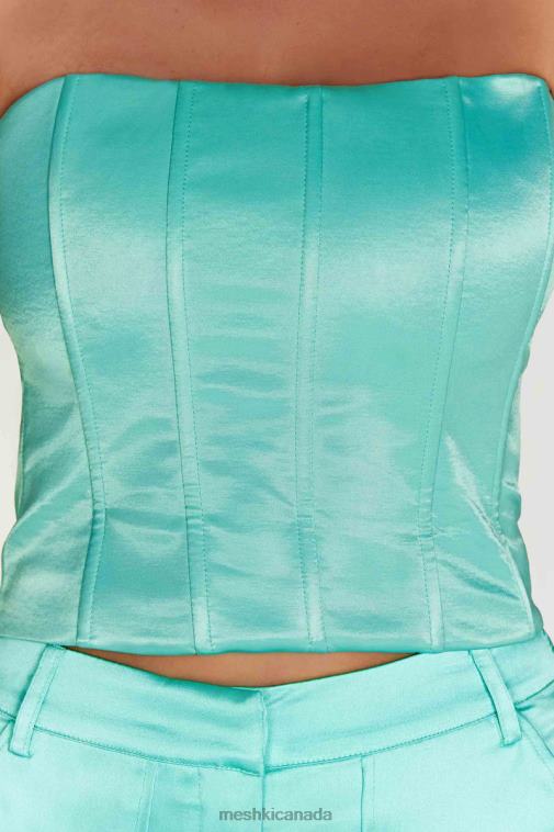 Meshki Mint Amaya Lace Up Corset Top Clothing JN88N1011