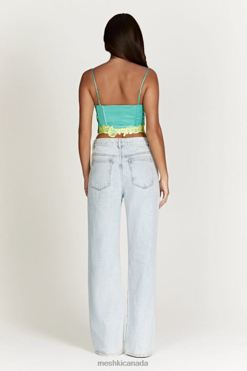 Meshki Mint Tatiana Corset Top With Lace Clothing JN88N998