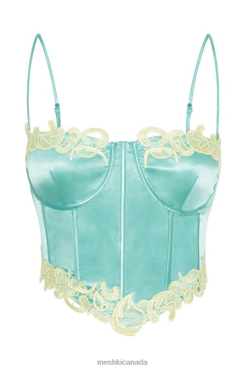 Meshki Mint Tatiana Corset Top With Lace Clothing JN88N998
