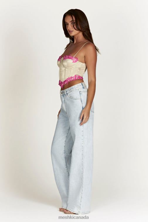 Meshki Nude Tatiana Corset Top With Lace Clothing JN88N1017