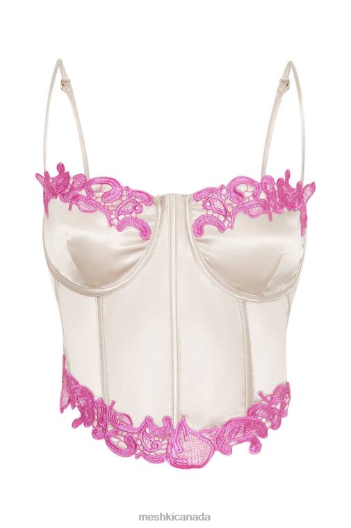 Meshki Nude Tatiana Corset Top With Lace Clothing JN88N1017