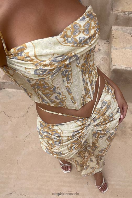 Meshki Persian Print Cyra Corset Top Clothing JN88N972