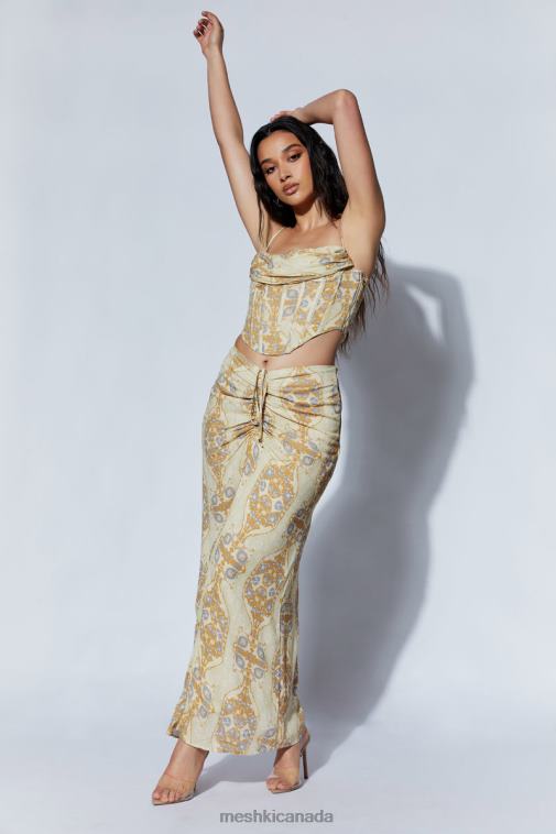 Meshki Persian Print Cyra Corset Top Clothing JN88N972