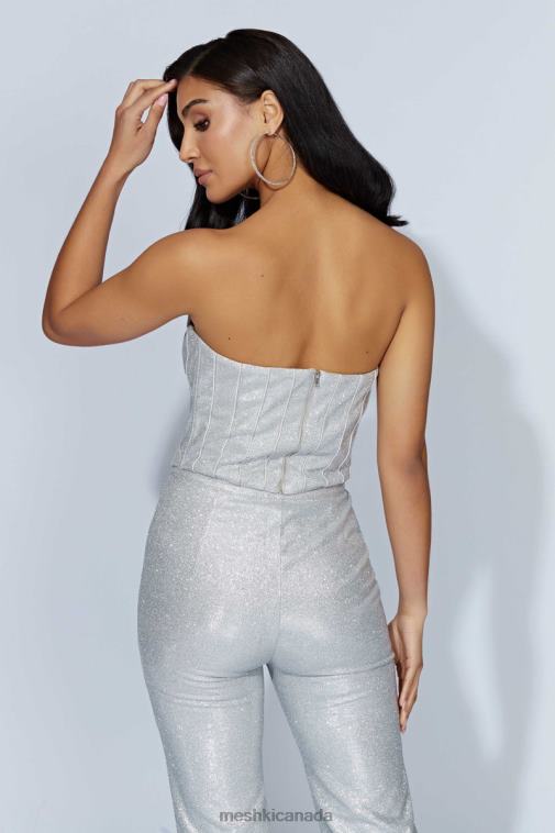 Meshki Silver Felicity Shimmer Corset Clothing JN88N885