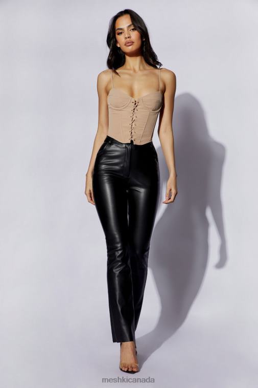 Meshki Taupe Janice Longline Corset Top Clothing JN88N1022