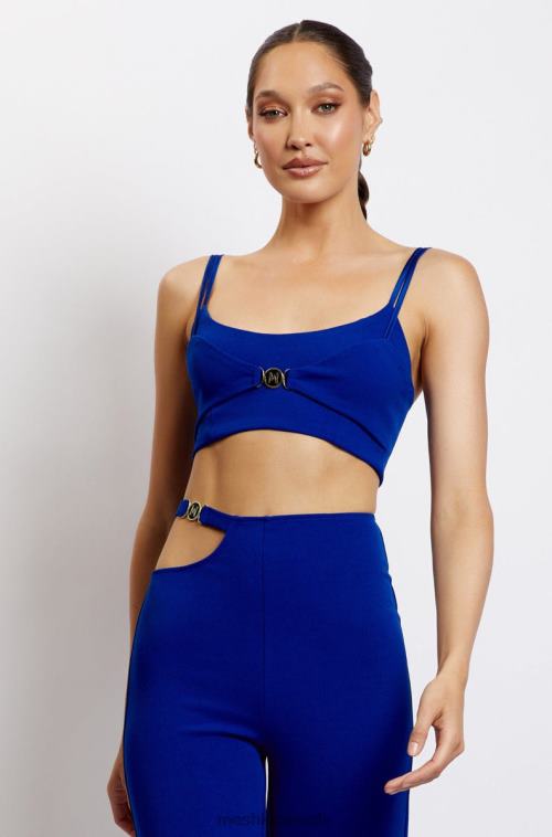 Meshki Cobalt Blue Blythe Double Strap Crop Top Clothing JN88N1143