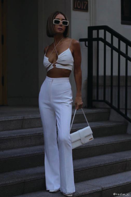 Meshki White Phoenix Cut Out Ruched Crop Top Clothing JN88N1153