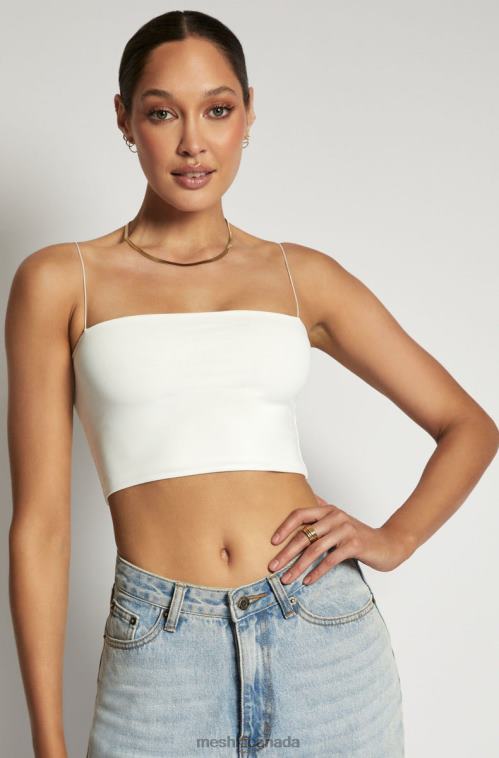 Meshki White Yvonne Cami Crop Top Clothing JN88N938