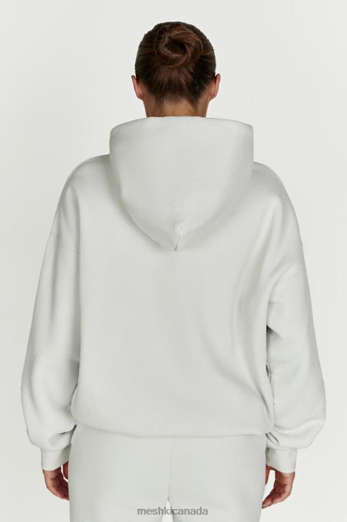 Meshki Smoke Grey Corrie Zip Through Hoodie Clothing JN88N880