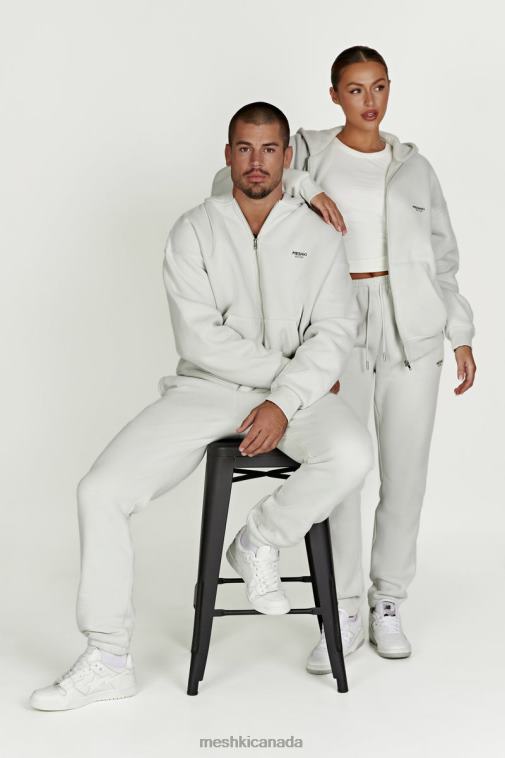 Meshki Smoke Grey Corrie Zip Through Hoodie Clothing JN88N880