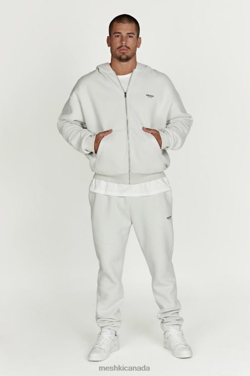 Meshki Smoke Grey Corrie Zip Through Hoodie Clothing JN88N880