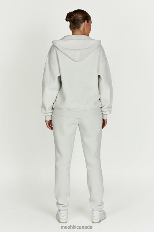 Meshki Smoke Grey Corrie Zip Through Hoodie Clothing JN88N880