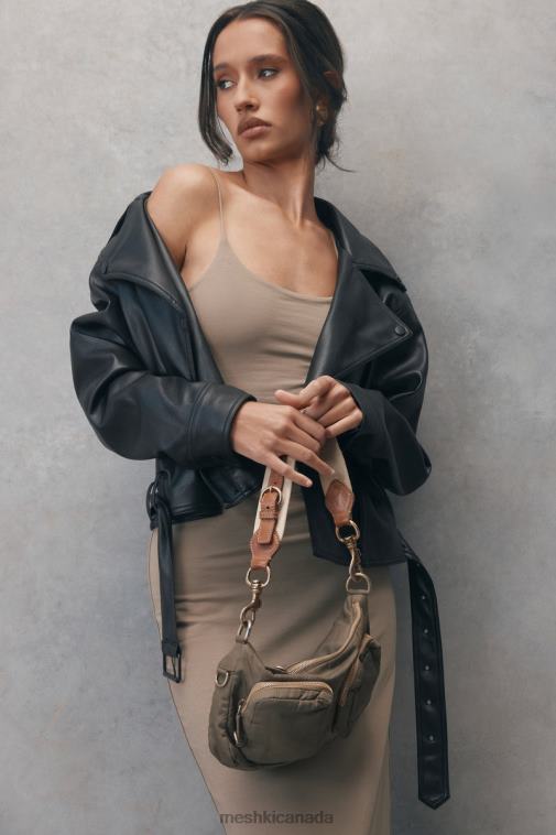 Meshki Black Kirby Faux Leather Jacket Clothing JN88N1633