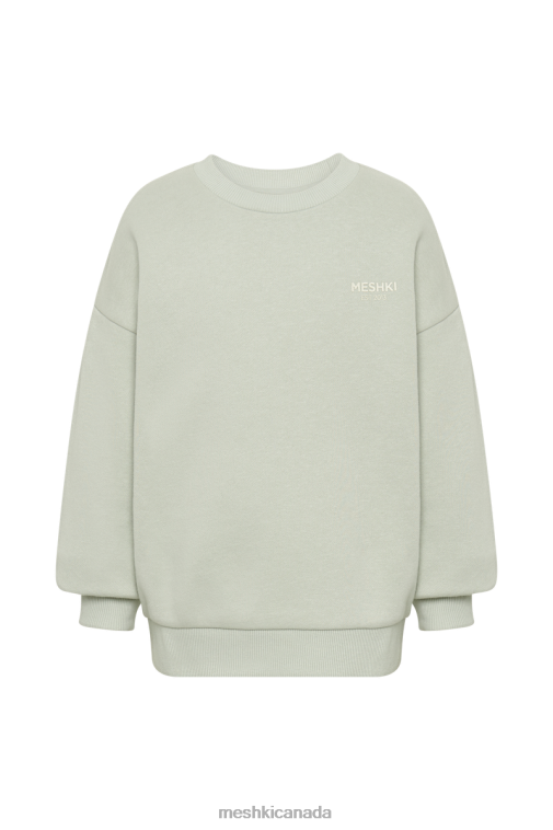 Meshki Light Sage Phoenix Oversized Crewneck Jumper Clothing JN88N932
